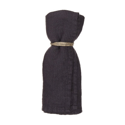 Minija Linen Napkin Set dark grey, 100% linen