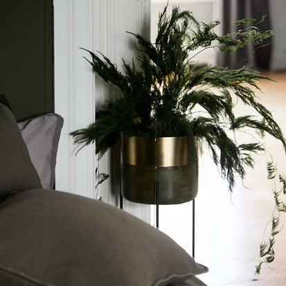Naruli Planter in brass & mustard | Home & Living inspiration | URBANARA