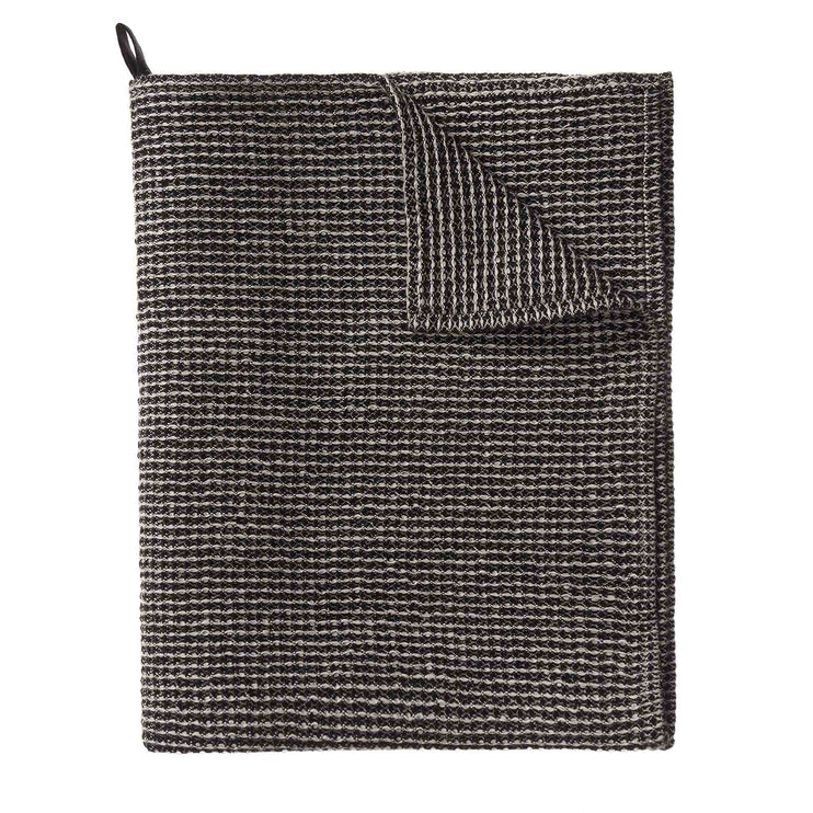 Motrai Tea Towel black & beige, 50% linen & 50% cotton