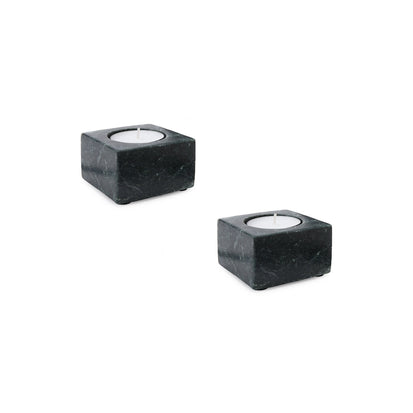 Nanda candle holder, green, 100% marble