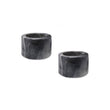 Nanda candle holder, black, 100% marble | URBANARA candles & scents