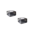 Nanda candle holder, black, 100% marble