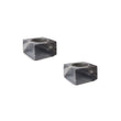 Nanda candle holder, black, 100% marble | URBANARA candles & scents