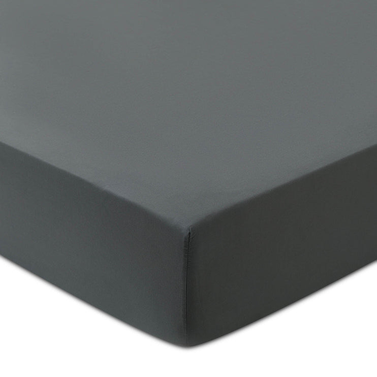 Fitted Sheet Nelas Charcoal, 100% Cotton