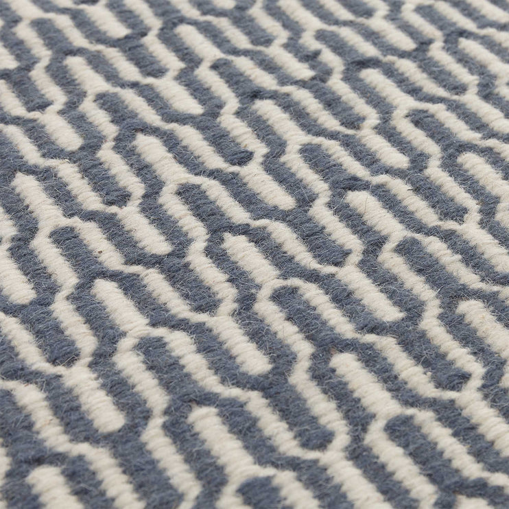 Overod Rug grey blue & off-white, 100% new wool | High quality homewares