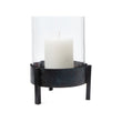Ozar Windlight Candle Holder black, 100% glass & 100% metal