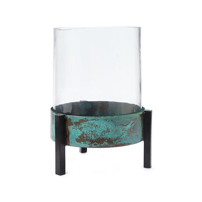 Ozar Windlight Candle Holder in turquoise & black | Home & Living inspiration | URBANARA