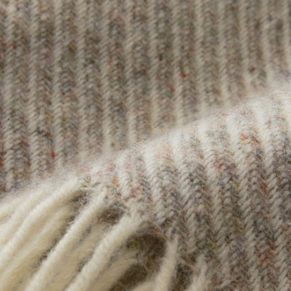 Light grey melange & Natural white Blanket Palini | Home & Living inspiration | URBANARA