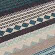 Teppich Patewa Petrol & Hellblau & Grau & Eierschale, 100% Baumwolle | URBANARA Baumwollteppiche