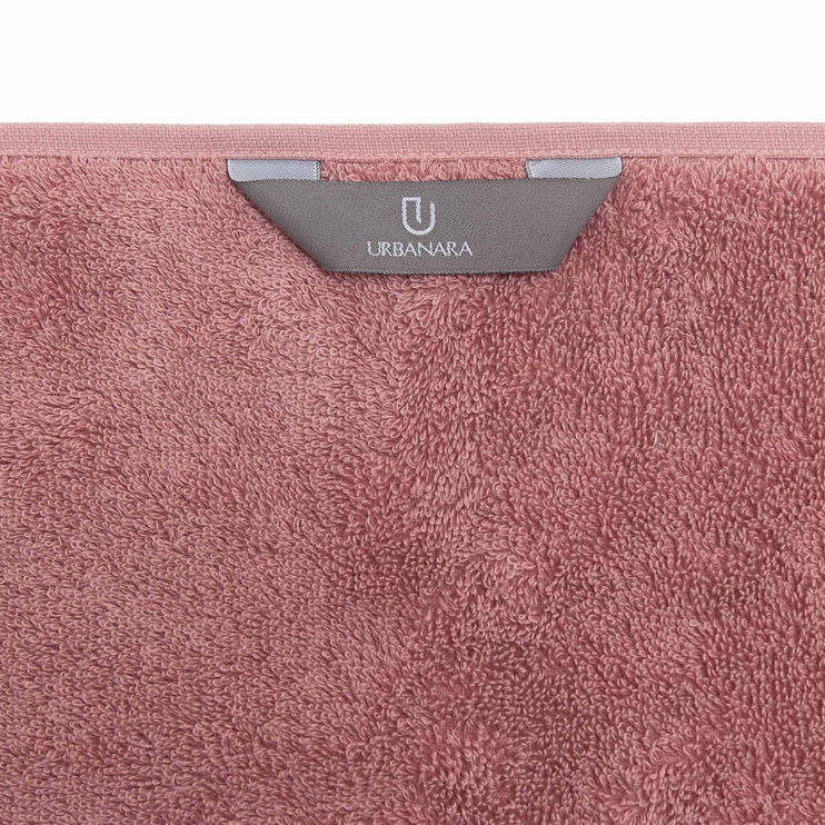 Penela Hand Towel dusty pink, 100% egyptian cotton | URBANARA cotton towels
