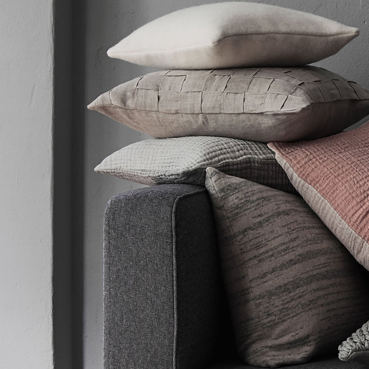Couco Cushion light grey & grey, 100% cotton | High quality homewares