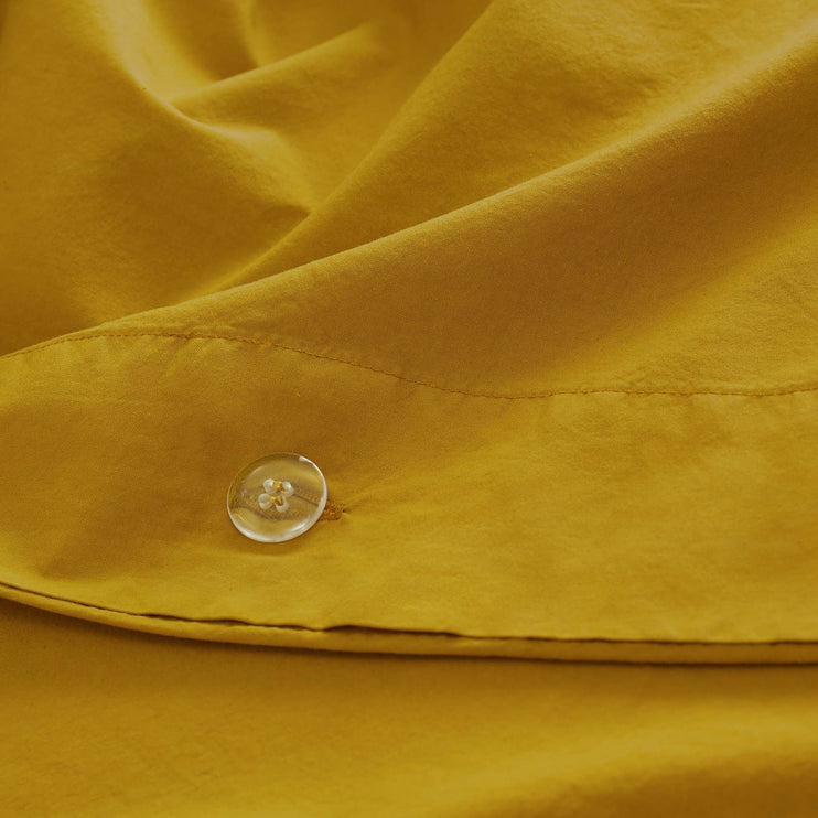 Perpignan Percale Bed Linen mustard, 100% combed cotton | High quality homewares