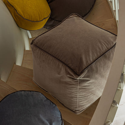 Godavari Pouf [Grau/Dunkelgrau]