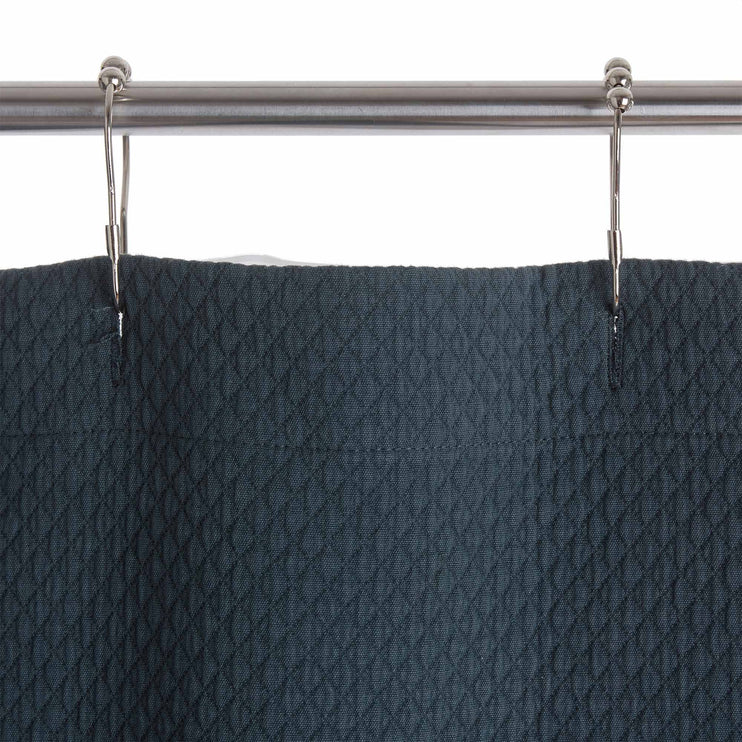 Proaza Shower Curtain teal, 100% cotton | URBANARA bathroom accessories