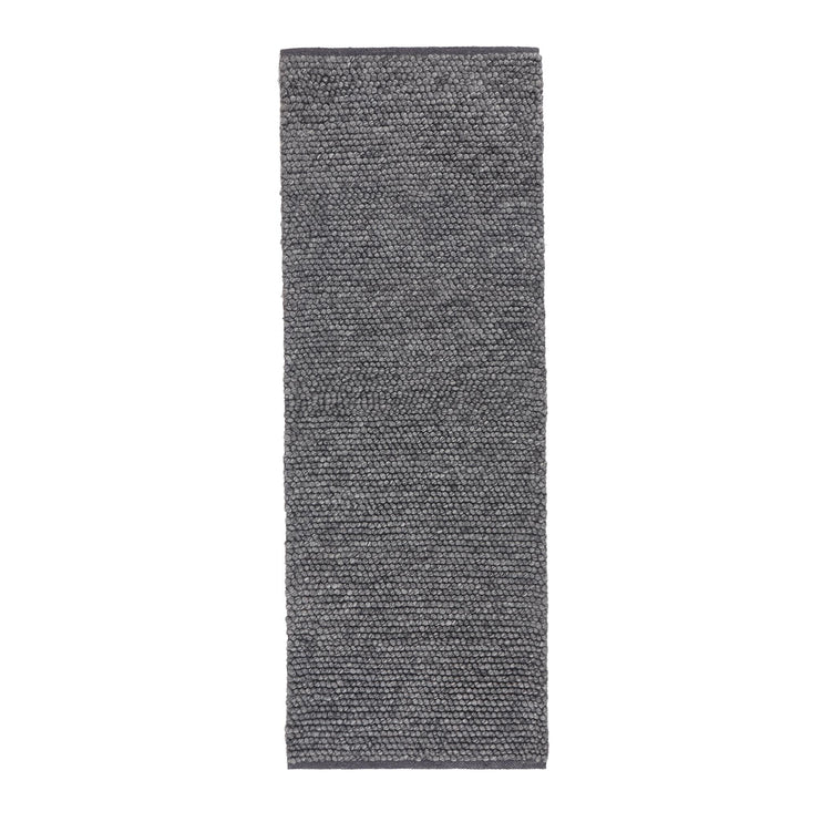 Ravi Runner charcoal melange, 50% wool & 30% viscose & 20% cotton | URBANARA runners