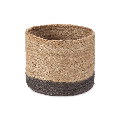 Korb Dasai Natur & Anthrazit, 100% Jute