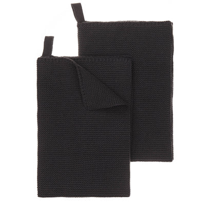 Safara Tea towel Set charcoal, 100% cotton