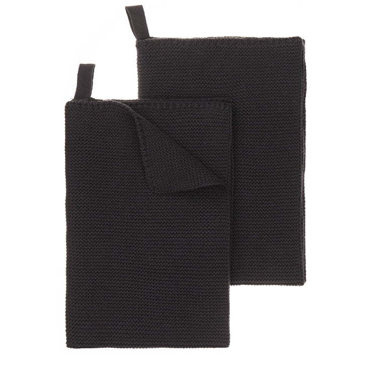 Safara Tea towel Set charcoal, 100% cotton