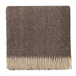 Salantai blanket, dark brown & cream, 100% new wool | URBANARA wool blankets