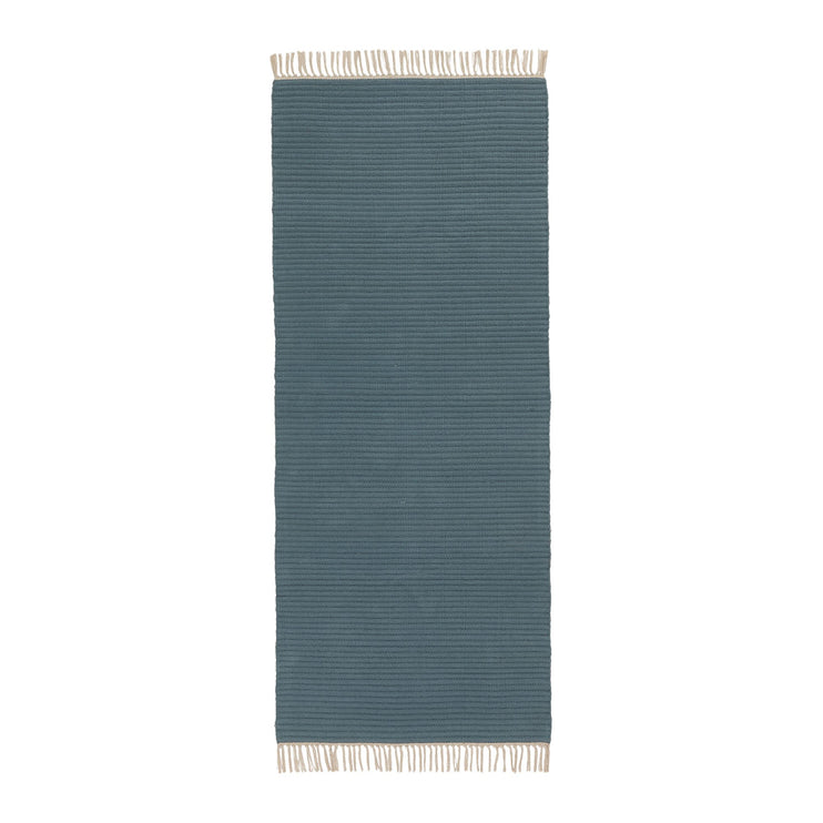 Salasar runner, teal, 100% cotton | URBANARA runners
