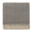 Salla blanket, grey & cream, 100% new wool