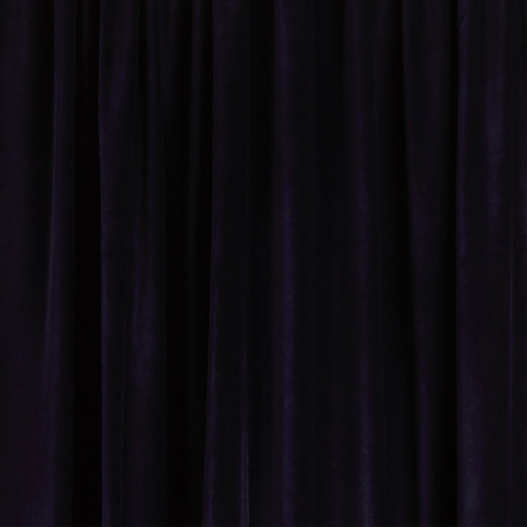 Samana Velvet Curtain dark blue, 100% cotton | URBANARA curtains