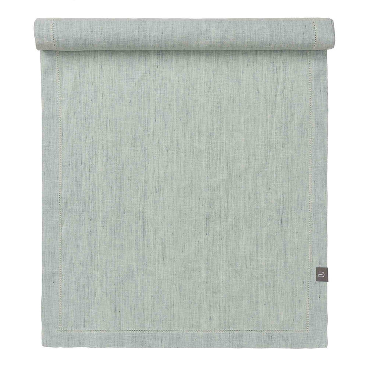 Sameiro Table Runner green grey, 100% linen