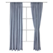 Vorhang Set Sameiro Dunkles Graublau, 100% Leinen