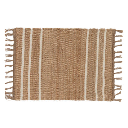 Sankra Hemp Door Mat natural & ivory, 90% hemp & 10% wool