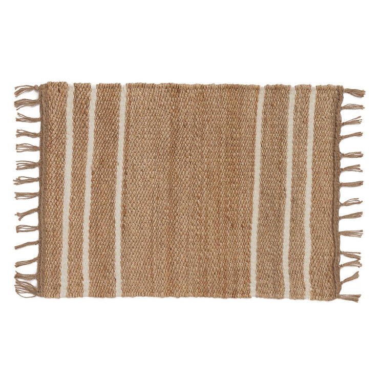 Sankra Hemp Door Mat natural & ivory, 90% hemp & 10% wool