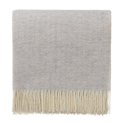 Siljan Cashmere Blanket light grey melange, 50% cashmere wool & 50% merino wool