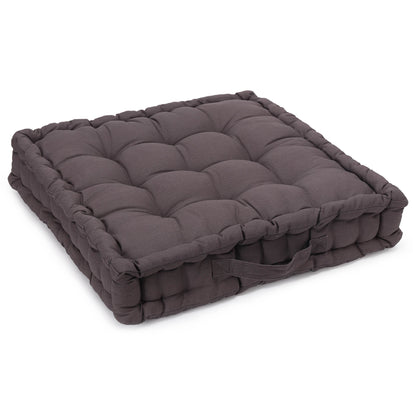 Silna Floor Cushion dark grey, 100% cotton