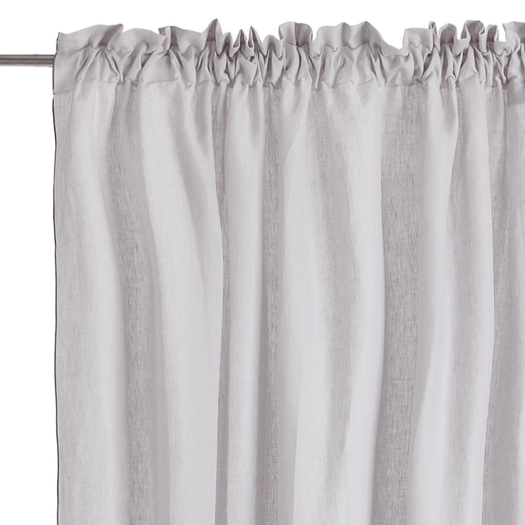 Leinen-Vorhänge Sines [Hellgrau & Salbeigrün]