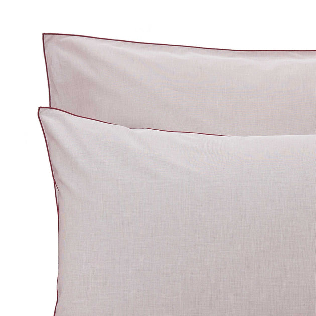 Sousa Bed Linen in dark red & white | Home & Living inspiration | URBANARA