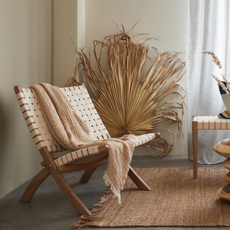 Loungesessel Zenica [Hellgeölte Eiche / Naturweiß]