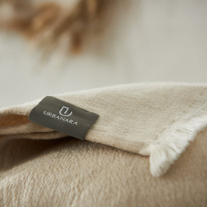 Decke Anaba [Beige/Naturweiß]