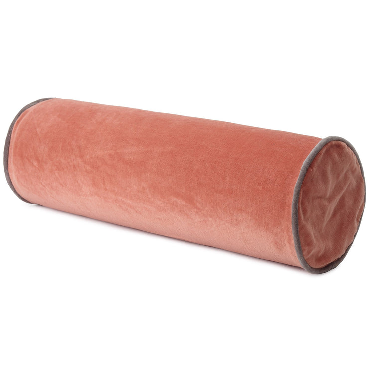 Suri cushion, papaya & grey, 100% cotton