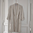 Antero Bathrobe natural, 55% cotton & 45% linen | URBANARA bathrobes