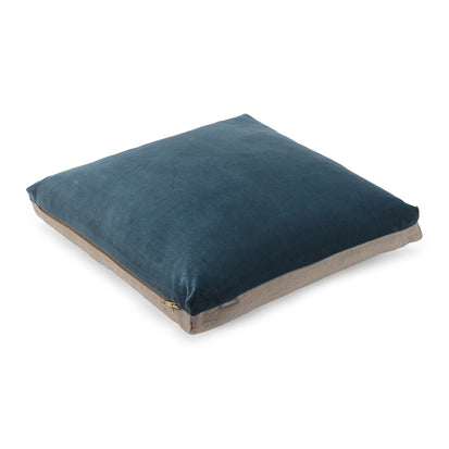 Tipani Cushion teal, 100% cotton & 100% linen