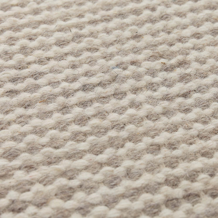 Udana runner, sandstone melange & natural white, 100% wool | URBANARA runners
