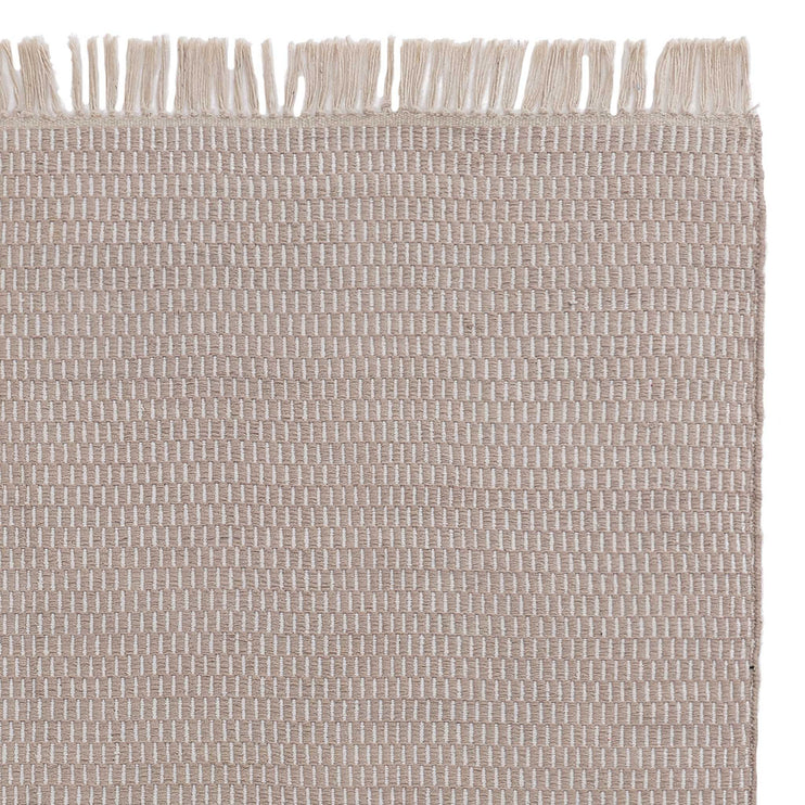 Upani Cotton Runner sandstone melange & natural white, 100% cotton
