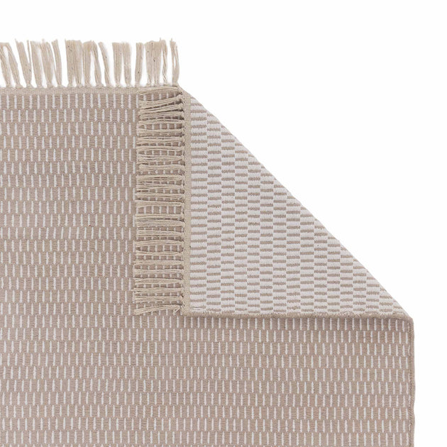 Upani Cotton Runner in sandstone melange & natural white | Home & Living inspiration | URBANARA