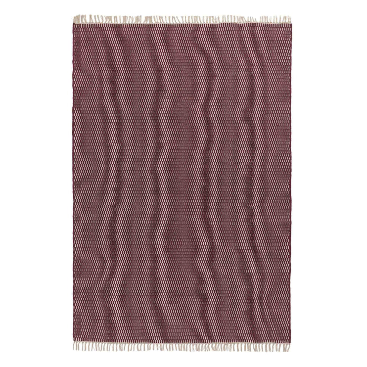 Upani rug, bordeaux red & natural, 100% cotton | URBANARA cotton rugs
