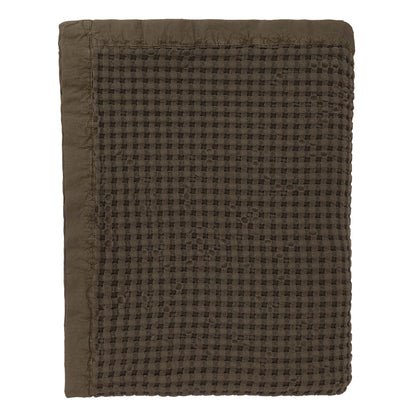 Veiros Sao bedspread, moss green, 100% cotton