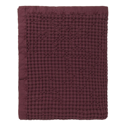 Veiros Sao bedspread, bordeaux red, 100% cotton
