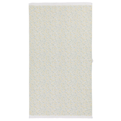 Verin beach towel, off-white & green grey & yellow, 100% cotton
