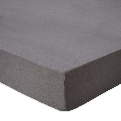 Vilar fitted sheet, stone grey, 100% organic cotton