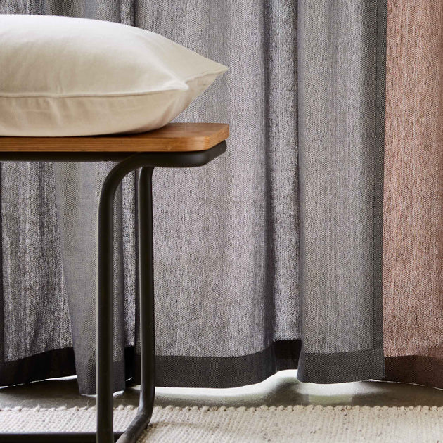 Vorhang-Set Vinstra [Blau/Naturweiß]