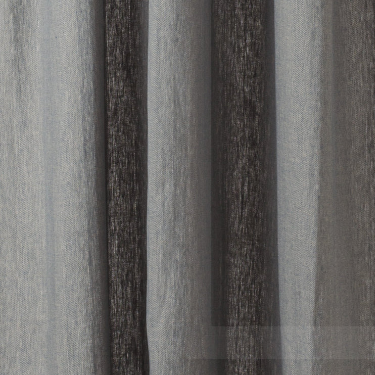 Vinstra Curtain Set blue & natural white, 100% linen | URBANARA curtains