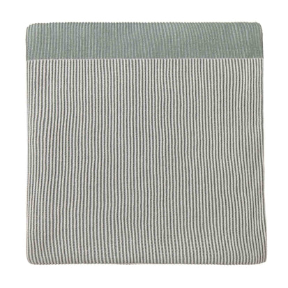 Viseu Cotton Blanket aloe green & ivory & green grey, 100% cotton